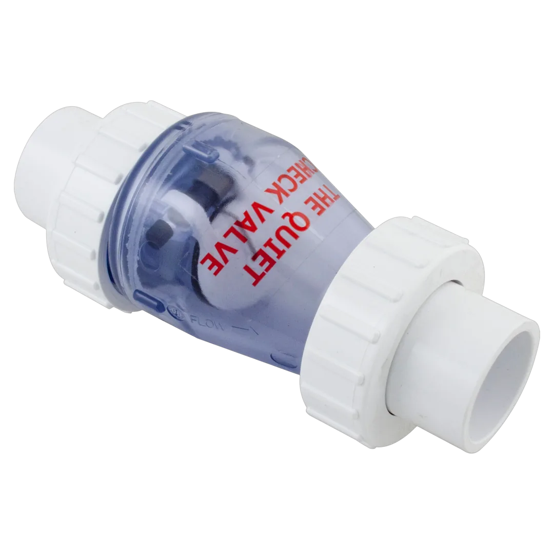 Magic Plastics 0823-10C Smart Check Valve, Clear 1 in Union