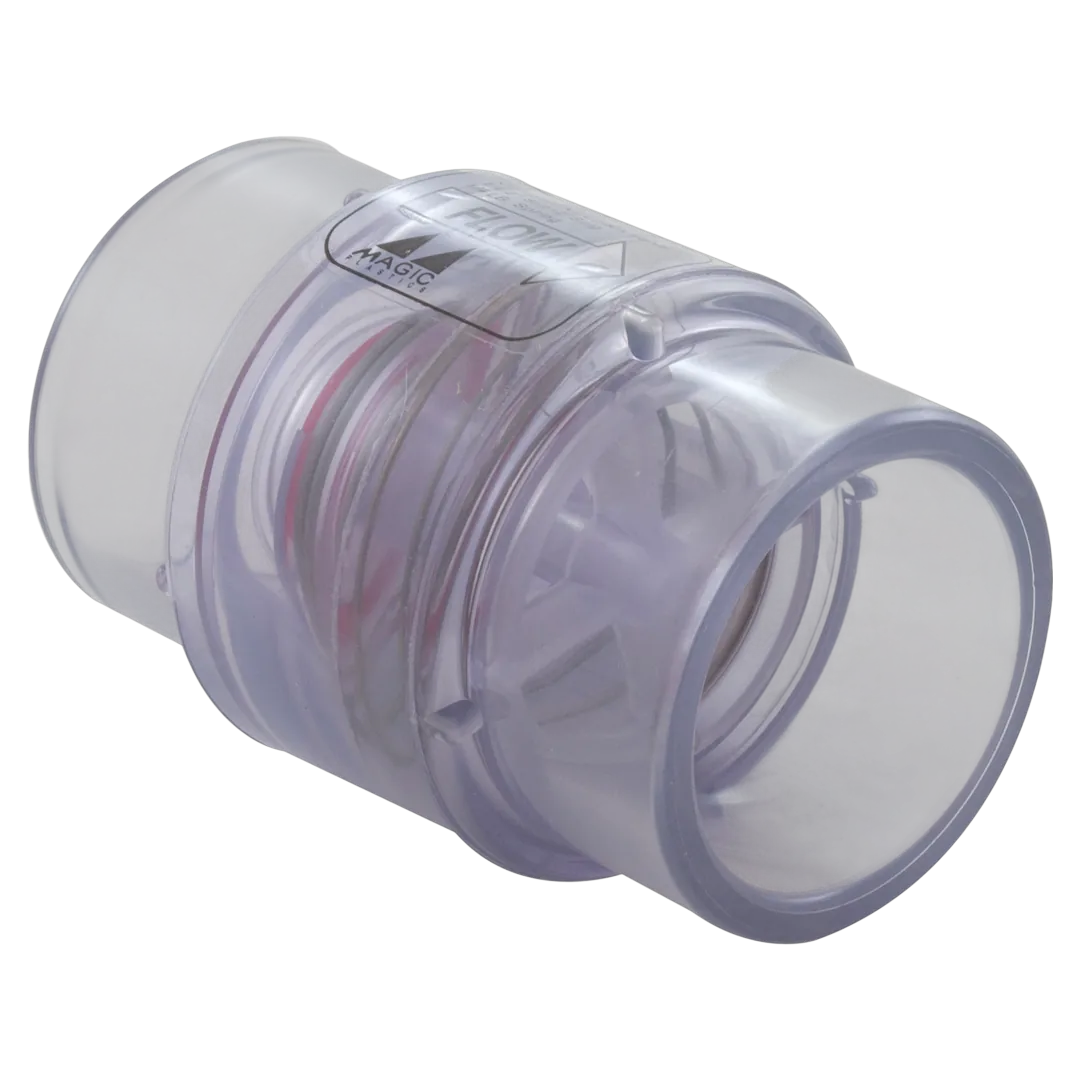 Magic Plastics 0830-15C Clear 1.5 x 2 in Air Check Valve