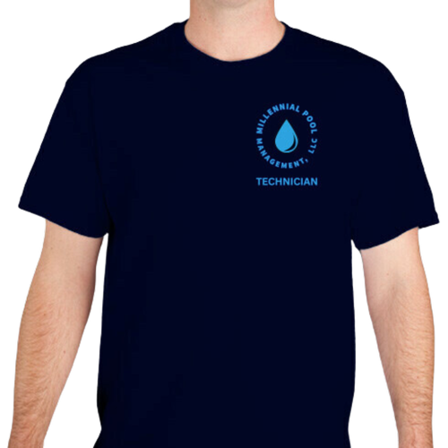 Millennial Pools Technician Shirt - Navy Blue