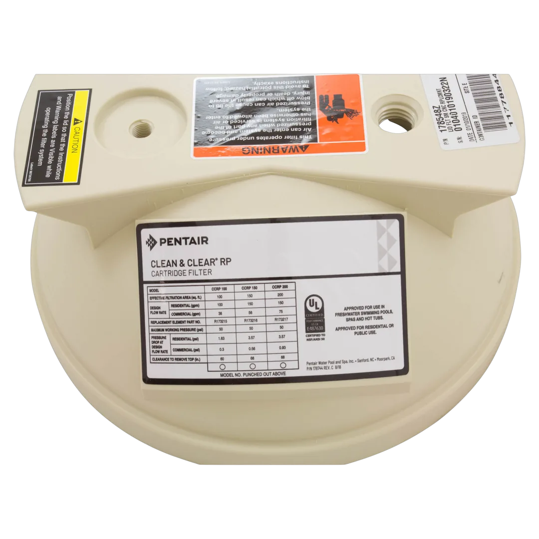 Pentair 178548Z Tank Lid - Label