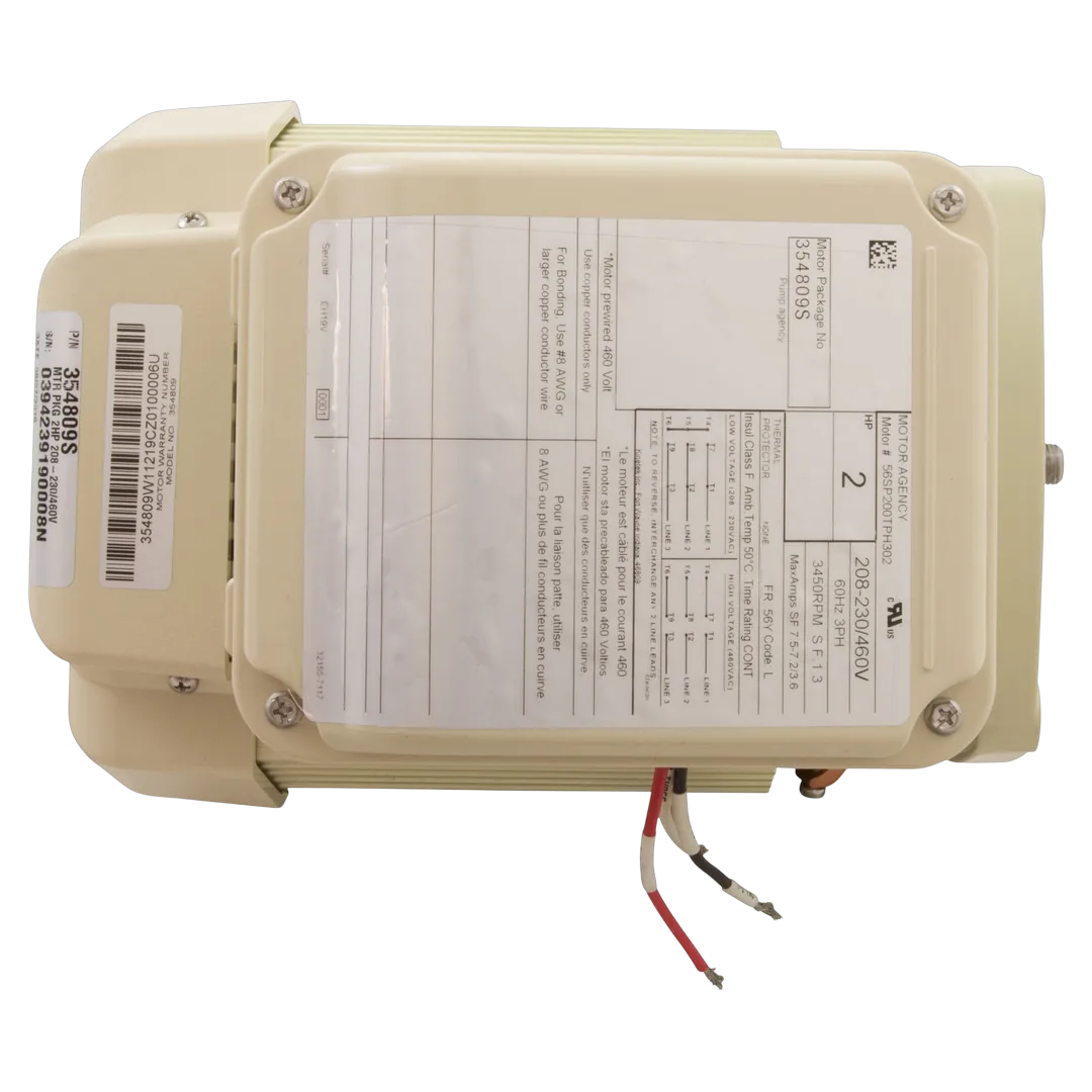Pentair 354809S Pump Motor - Top