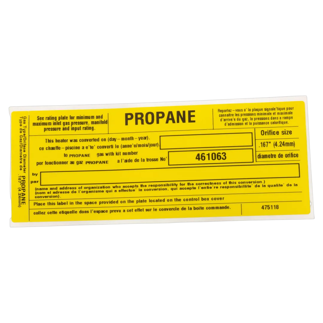 Pentair MasterTemp 125 Natural Gas to Propane Conversion Kit - On