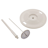 Pentair L4W round white skimmer lid with built-in thermometer