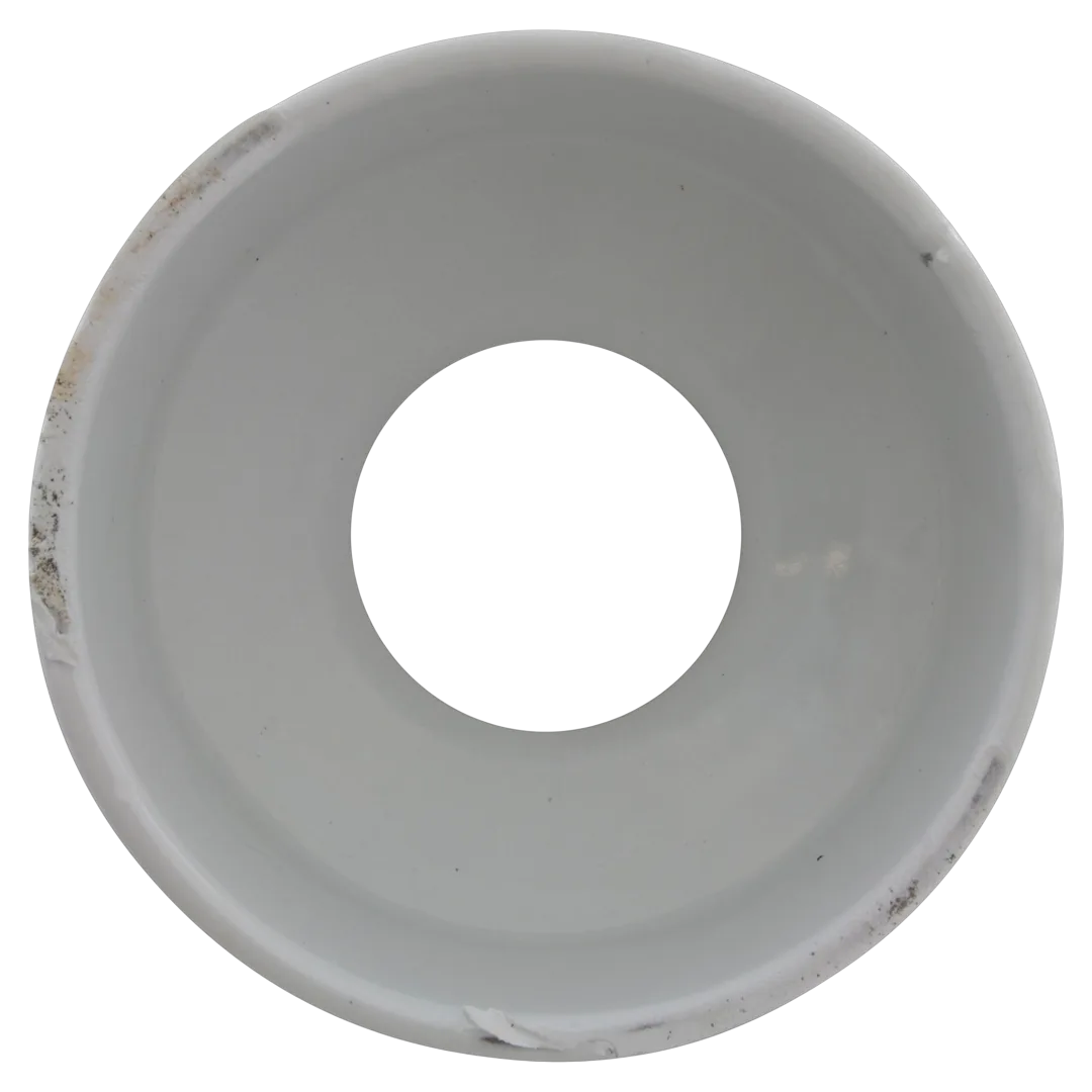 Perma-Cast PE-0019-WT Extra Tall Escutcheon Plate - White Aluminum - Back