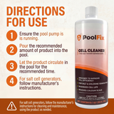 PoolFix Salt Cell Cleaner – Removes Scale & Buildup for Saltwater Pools (1 Qt)