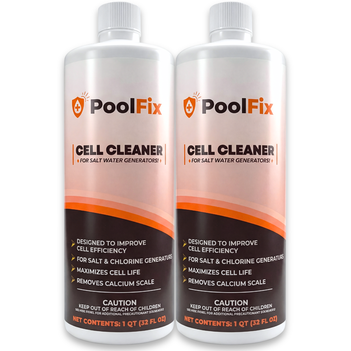 PoolFix Salt Cell Cleaner – Removes Scale & Buildup for Saltwater Pools (1 Qt)