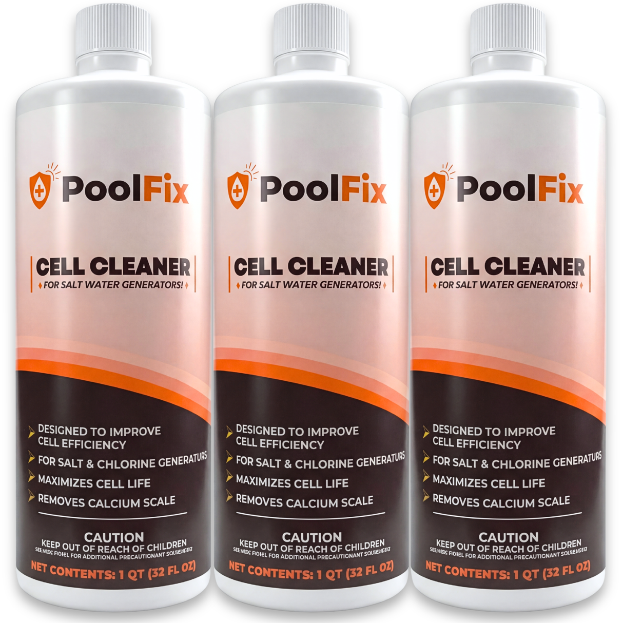 PoolFix Salt Cell Cleaner – Removes Scale & Buildup for Saltwater Pools (1 Qt)