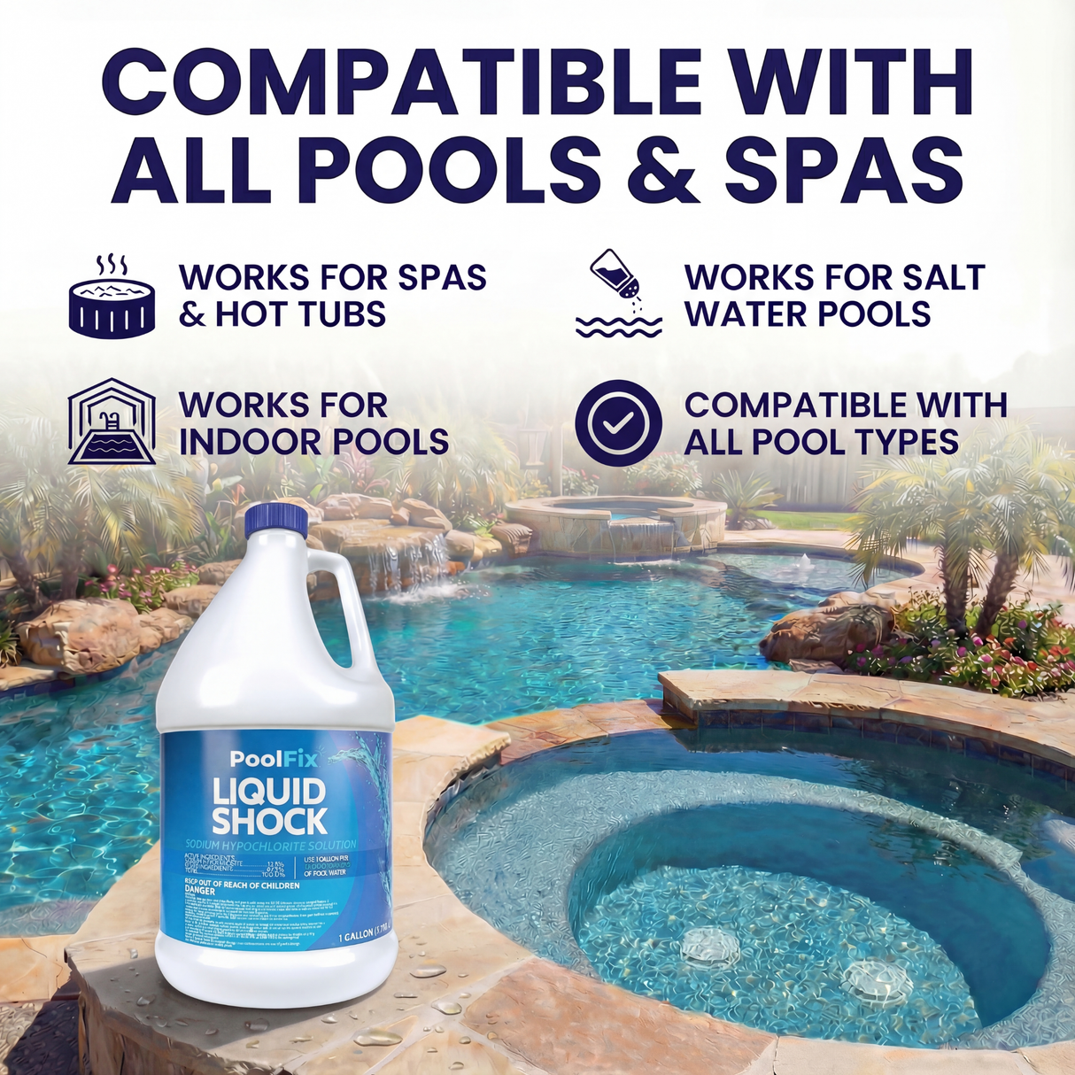 PoolFix 12.5% Liquid Pool Shock