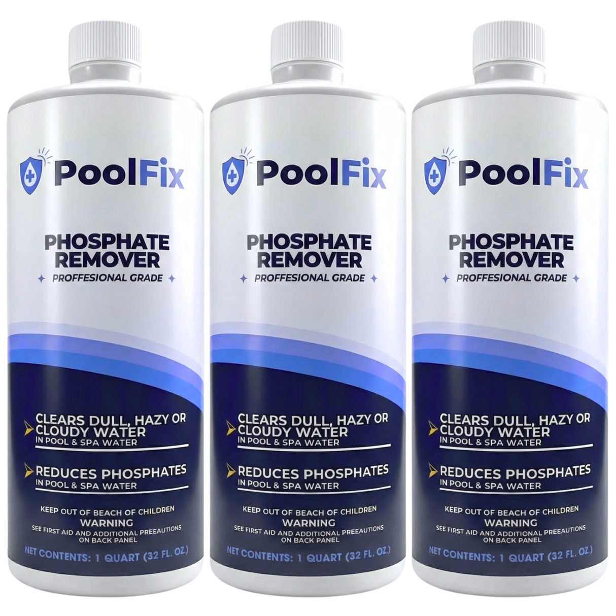 PoolFix Phosphate Remover – Reduces Phosphates for Clear Pool Water (1 Qt)