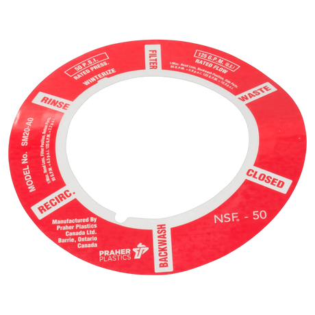 Praher E-5-S2 Aluminum Foil Multiport Valve Decal