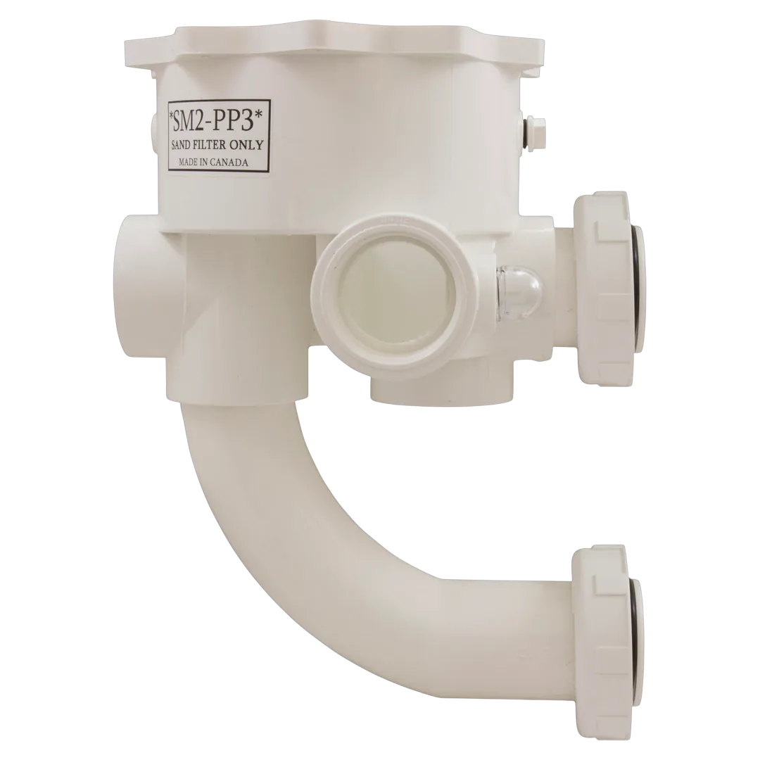 Praher E-55-S2PP3 Body Assembly for SM2-PP3 Valve, 2 in, White - Side (2)