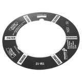 Praher E5-T1 Top Mount Valve Decal, 1-1/2 in