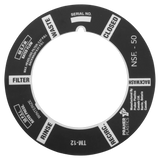 Praher E5-T1 Top Mount Valve Decal, 1-1/2 in - Front