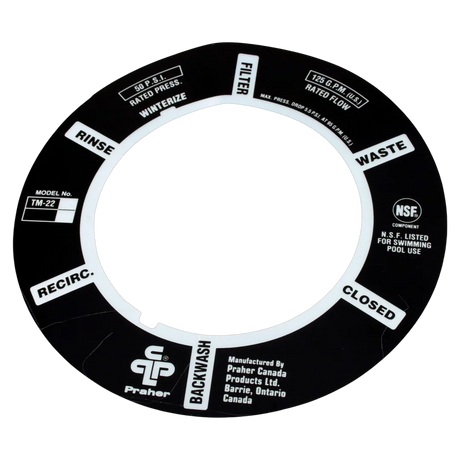 Praher E5-T2 ABS 2 Inch Top Mount Valve Decal