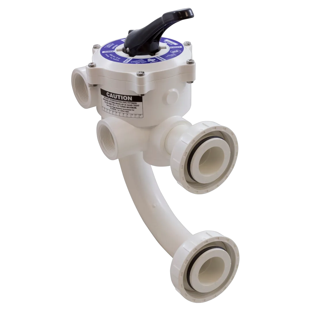 Praher SM1-PP2 side mount multiport valve with PacFab plumbing