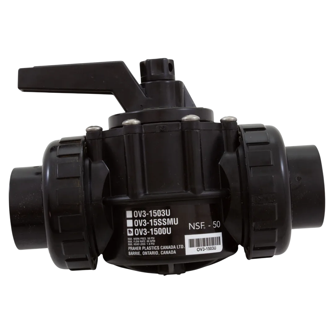 Praher OV3-1500U 3 Port Unionized Valve - Back