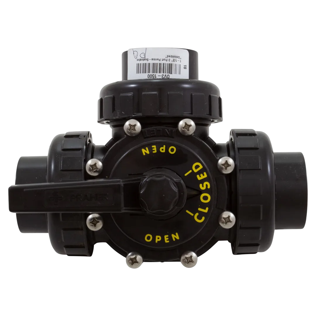 Praher OV3-1500U 3 Port Unionized Valve - Top