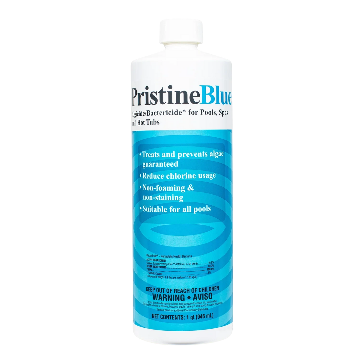 Pristine Blue bottle on a white background