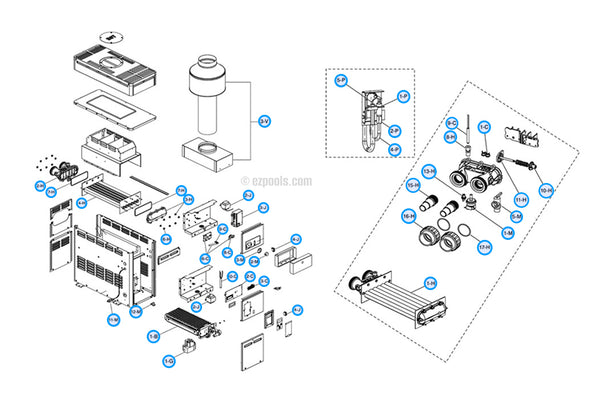 Raypak 106/156a Heater Parts Diagram