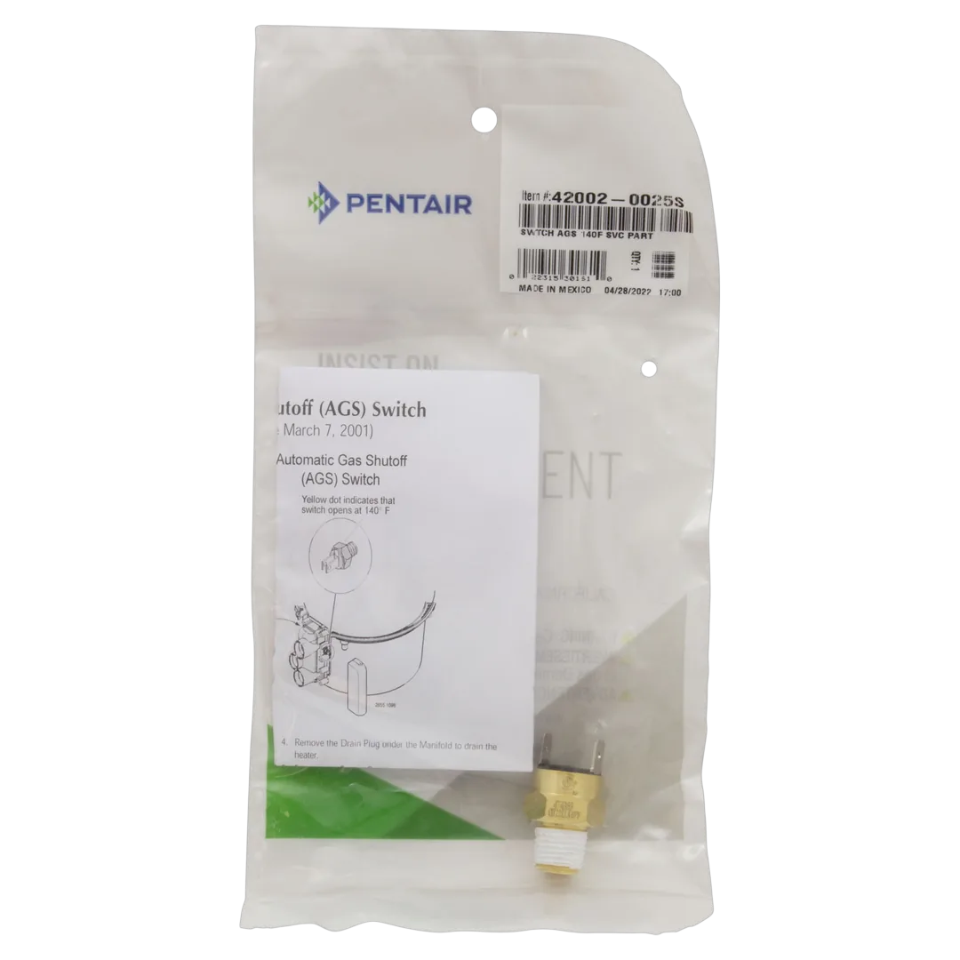 Pentair 42002-0025S Automatic Gas Shutoff Switch - Package