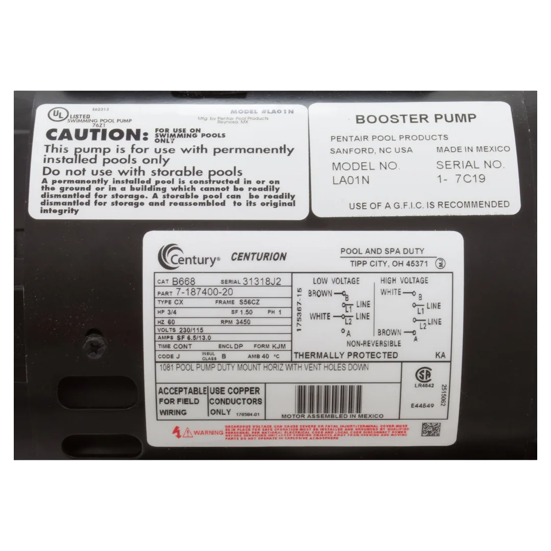 Pentair 0.75 HP LA01N Booster Pump