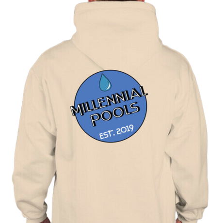 Millennial Pools Tan Retro Style Hoodie