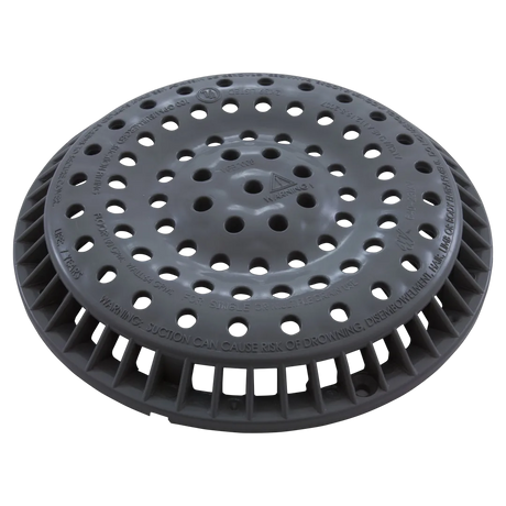 Waterway Main Drain Grate 8 inch Round Gray
