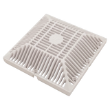 Waterway 9" x 9" square white pool grate