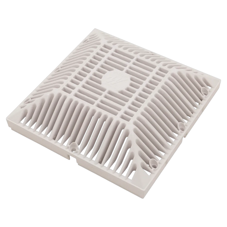 Waterway 9" x 9" square white pool grate