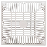 Waterway 9" x 9" Square Grate White - Front