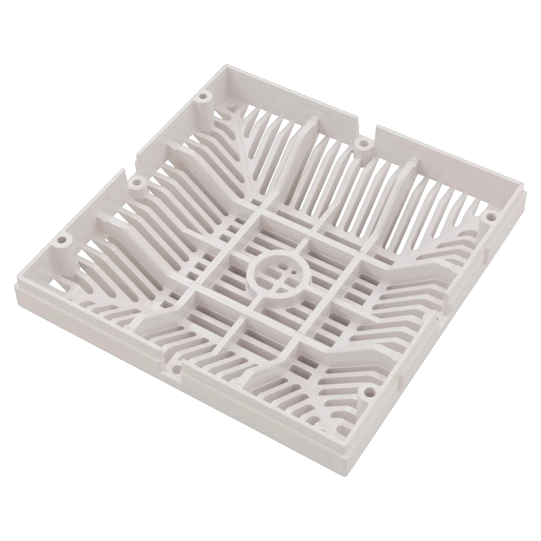Waterway 9" x 9" Square Grate White - Reverse