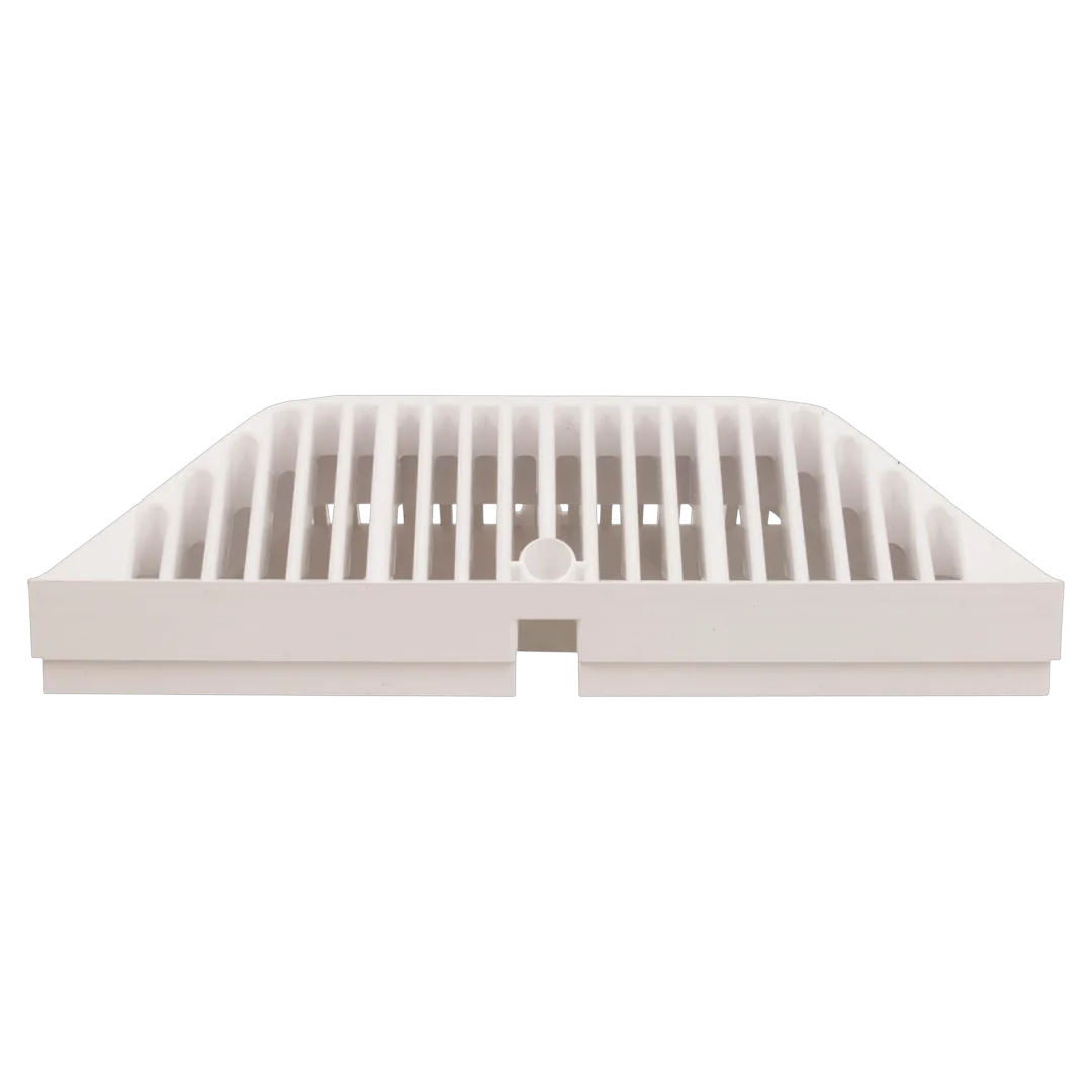 Waterway 9" x 9" Square Grate White - Side