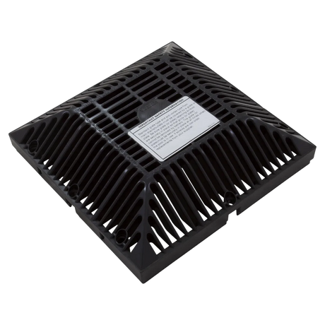 Waterway 9 x 9 square black grate cover