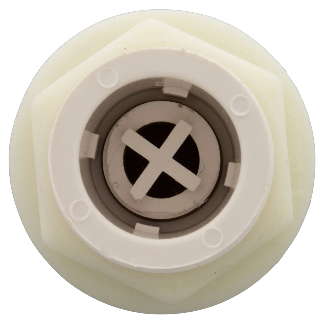 Waterway 660-3300 Straight Nut Scalloped Spa Air Control - Bottom