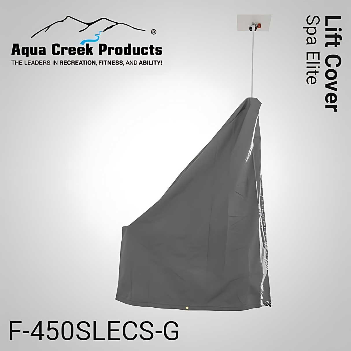 Aqua Creek Cover for Spa Elite Lift can Use with Solar Charger | Gray | F-450SLECS-G