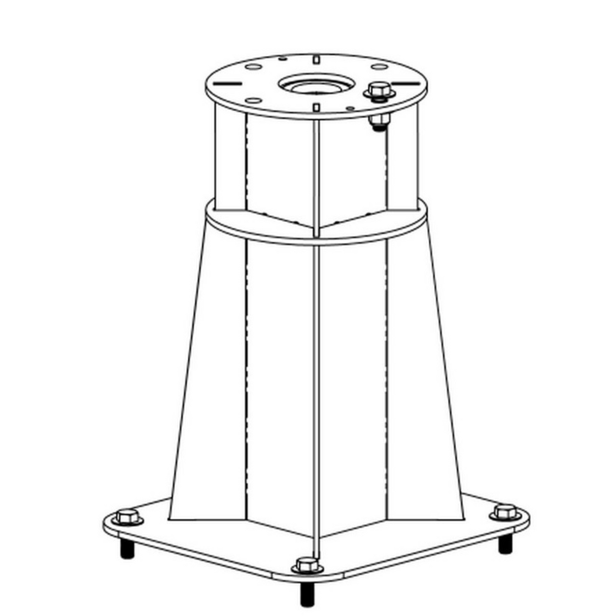 Aqua Creek - Pedestal - Mighty Lift - 18in High - Anchor Kit Not Included - F-MTYPD18