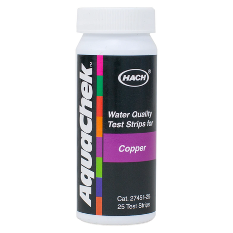 AquaChek Copper Test Strips 25 Pack for Pool Water Testing