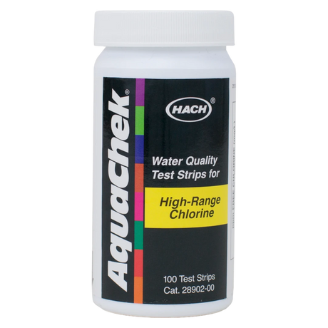 AquaChek High Range Chlorine Test Strips 100 Count bottle
