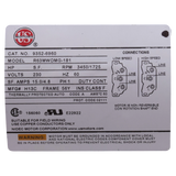 Aquaflo/Gecko XP2e 4.0HP 2-Speed Spa Pump (05340009-5040) — product label