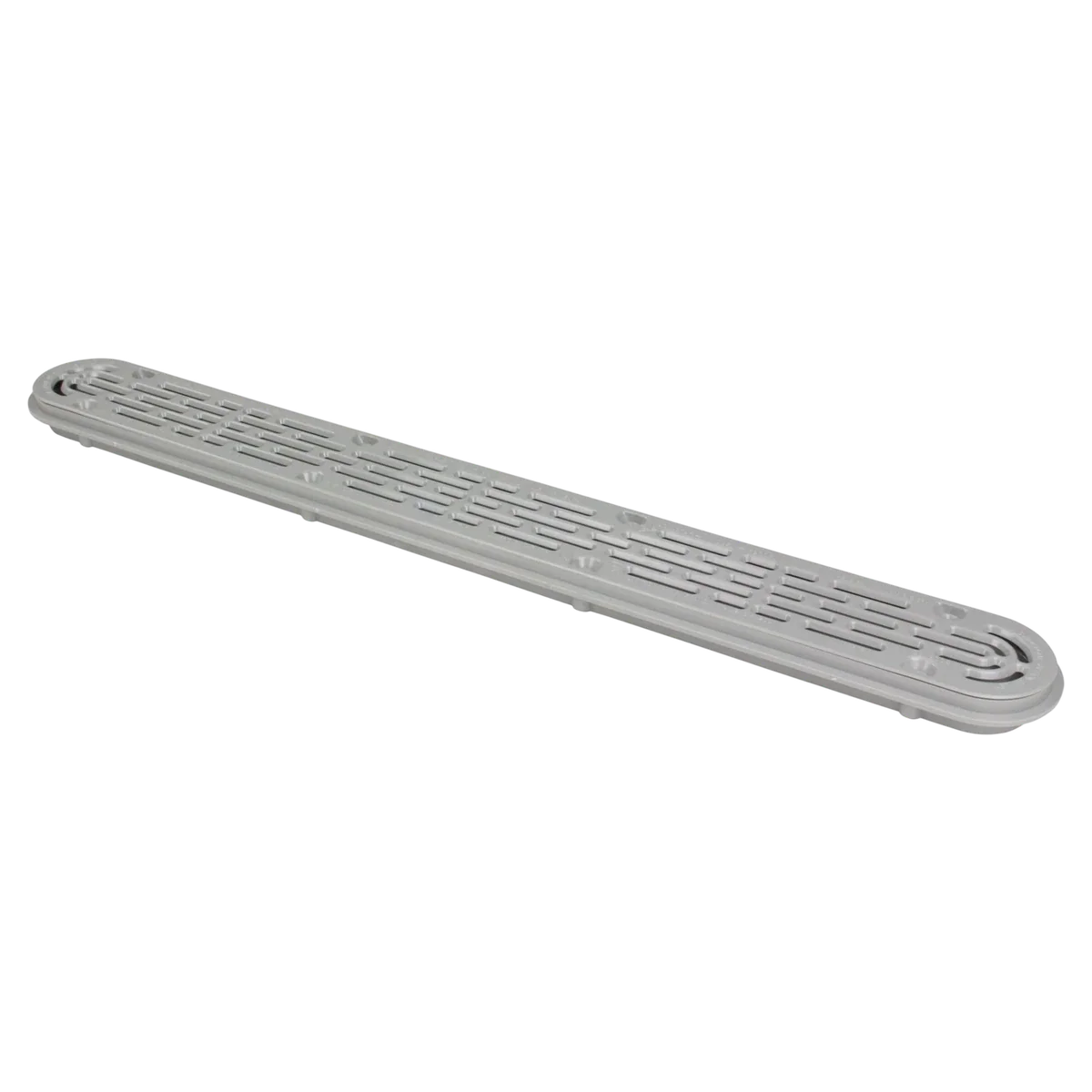 AquaStar 32" Channel Drain w/ Mud Frame (32CDFLFR103) — reverse view