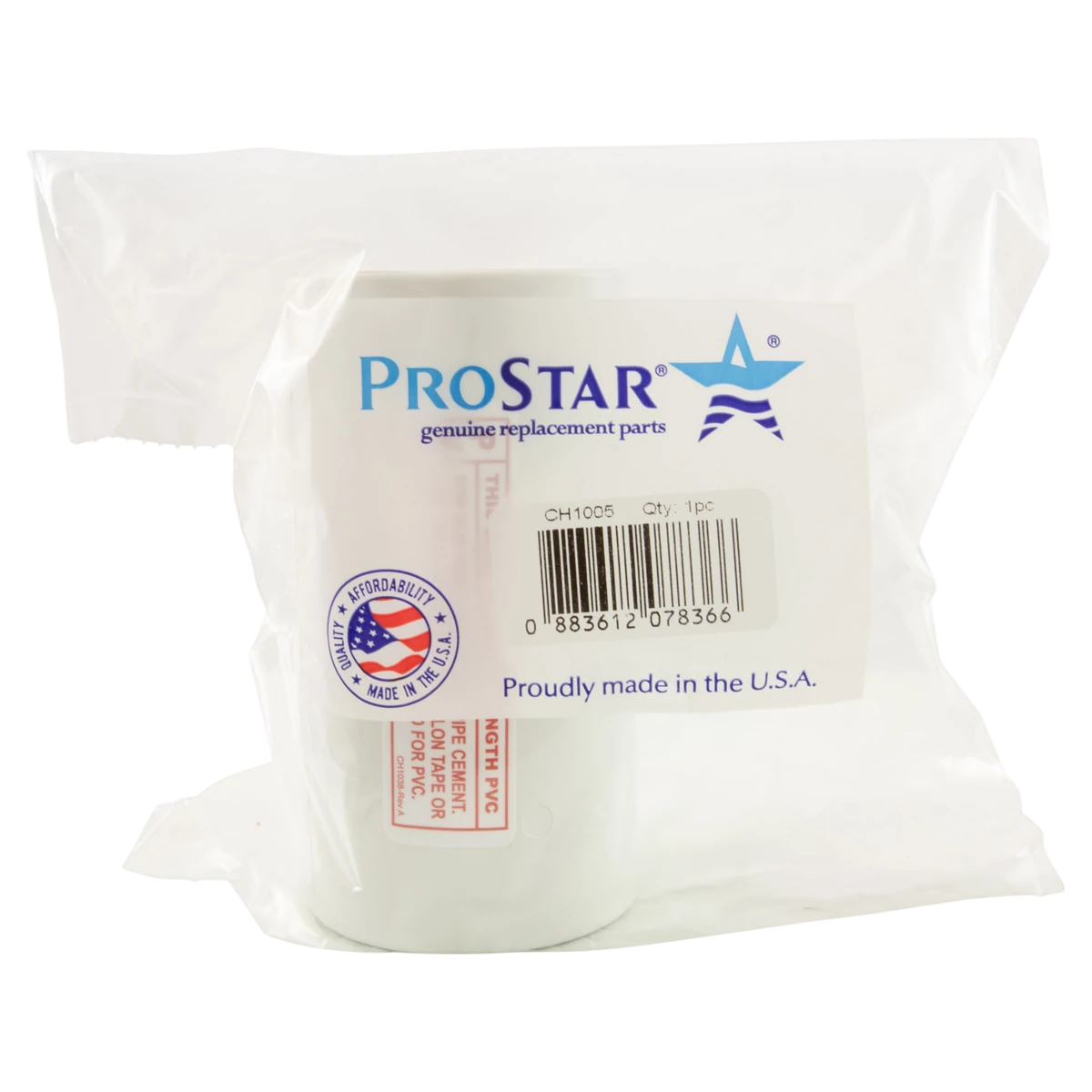 AquaStar ChemStar CH100 Diverter Tee (CH1005) — product label