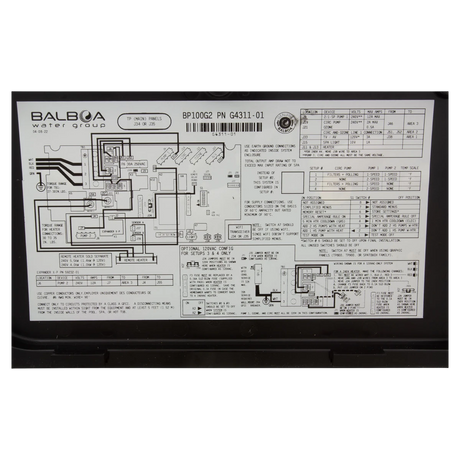 Balboa Water Group BP100G2 Control 4.0kW Remote Heater TP200T (G6412-03) — schematic view