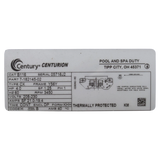 Century Centurion 4 HP Y56Y C-Face Pump Motor (B116) — product label
