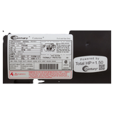 Century 1.5HP Pool Pump Motor (B229SE) — product label