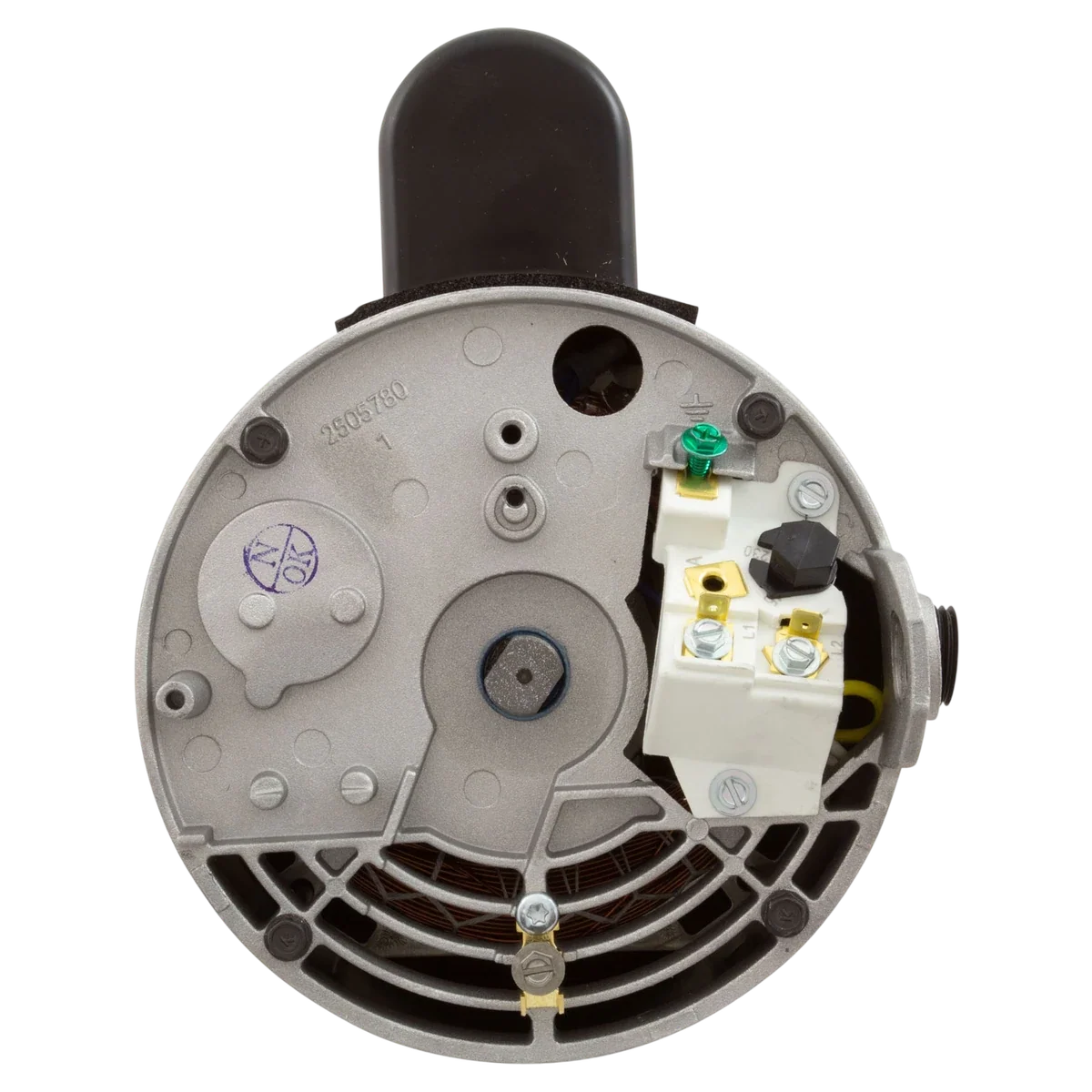 Century 1 HP Square Flange 56Y Pump Motor (B2841V1) — shaft reverse view