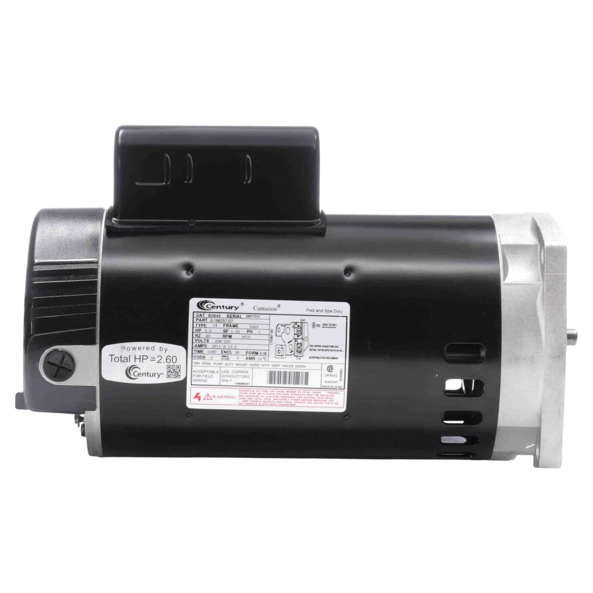 Century 2HP Square Flange Pump Motor (B2843)