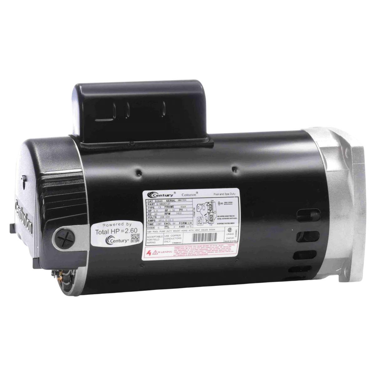 Century 2HP Square Flange Pump Motor (B2843)