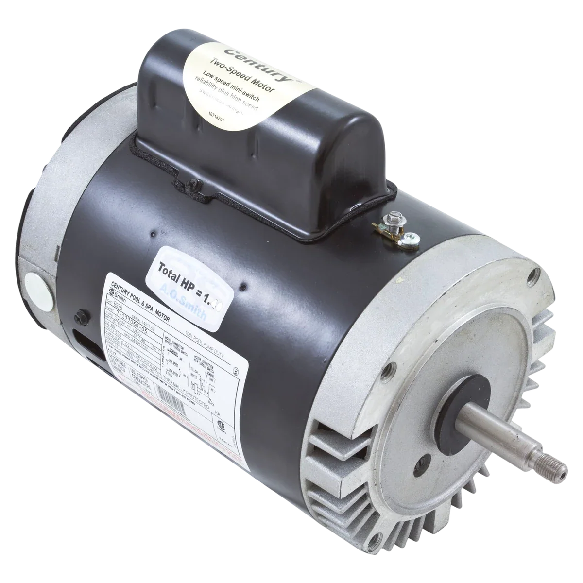 Century Pump Motor 1HP 2-Speed Y56J Frame (B2975)