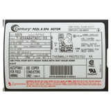Century 2HP 2-Speed 56J Pool Pump Motor (B2979) — product label