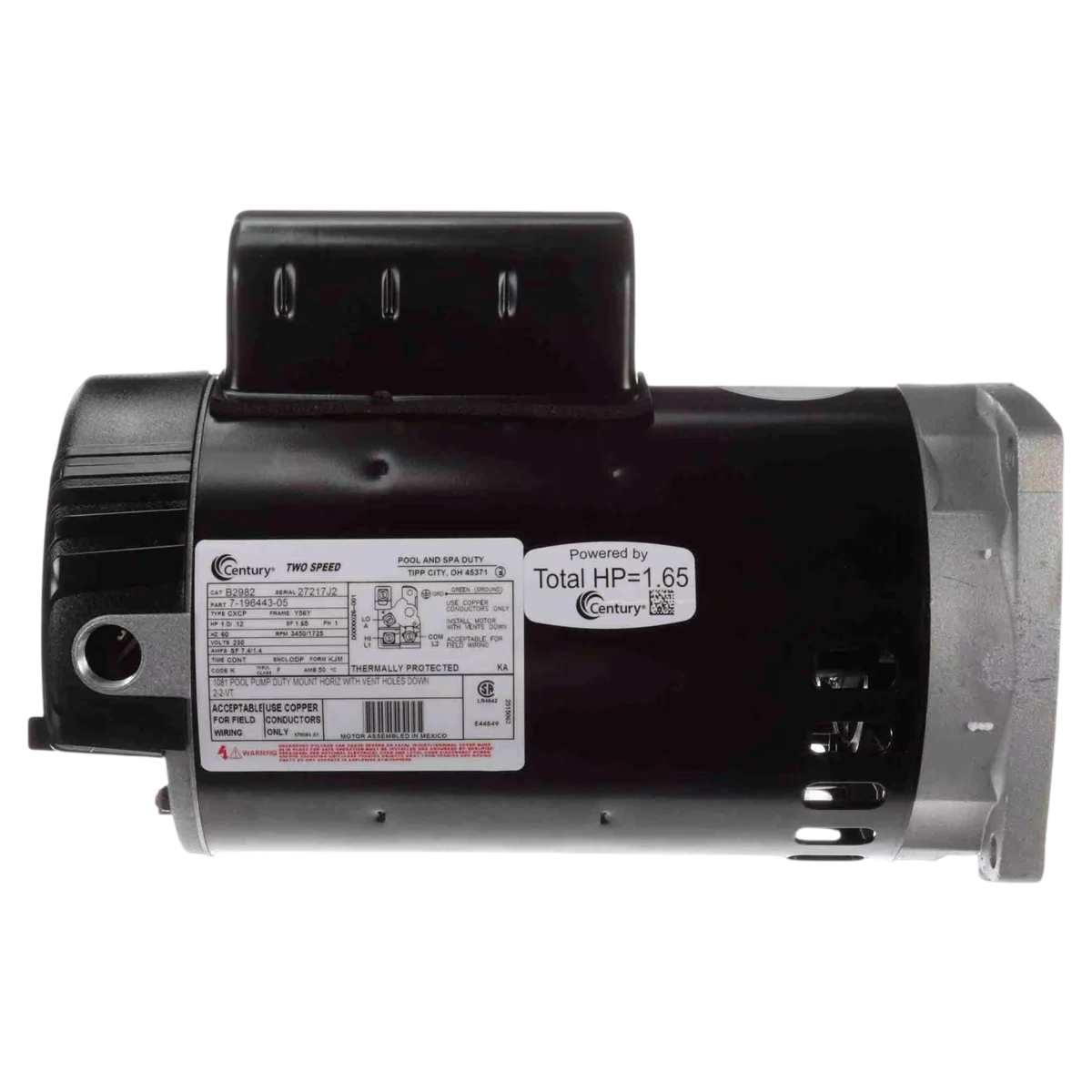 Century 1HP 2-Speed 56Y Motor (B2982)